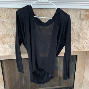 Express Long Sleeve open Back in Black